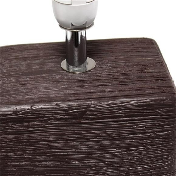 Small table lamp faux stone base fabric shade bedside nightstand desk lighting - Picture 6 of 7